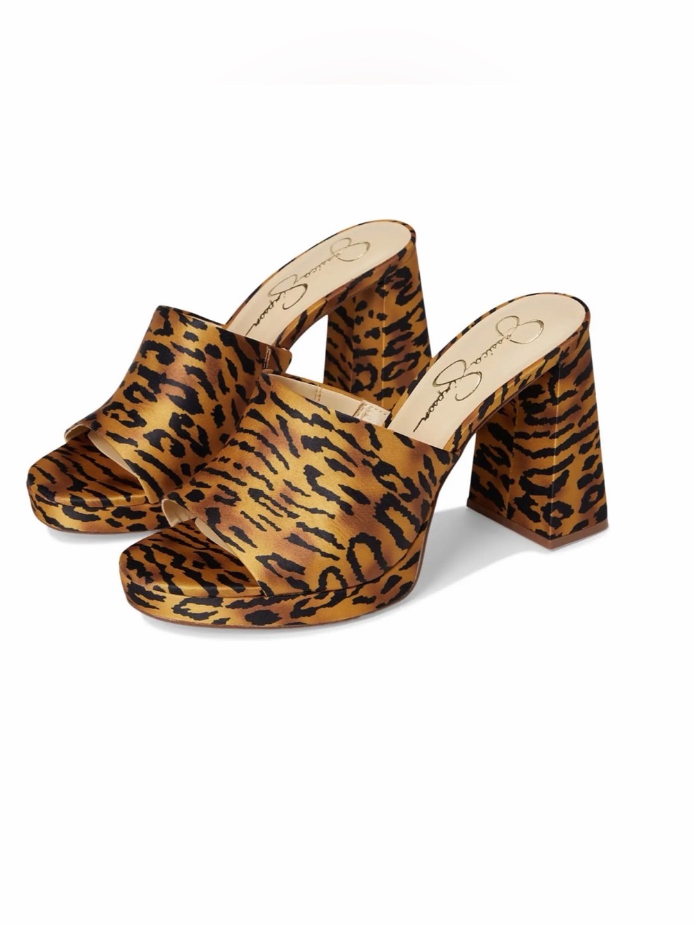 Jessica Simpson Kameena Mule Tiger Print Platform Sandals